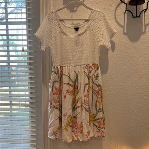 Torrid White and Floral Midi Dress